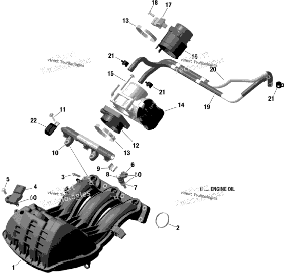 Rotax - Air Intake Manifold And Throttle Body