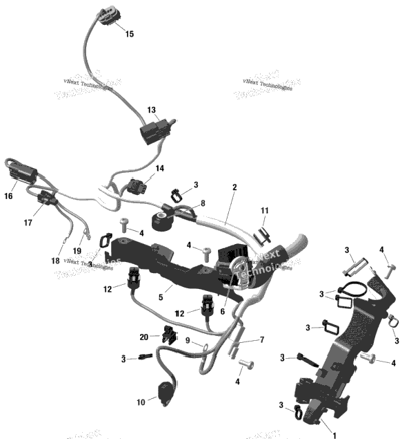 Rotax - Engine Harness Except Shot