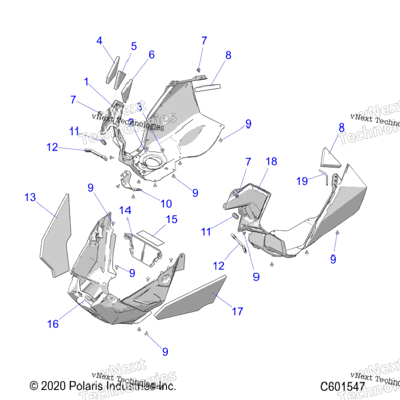 Body, Fenders And Nosepan Asm. All Options