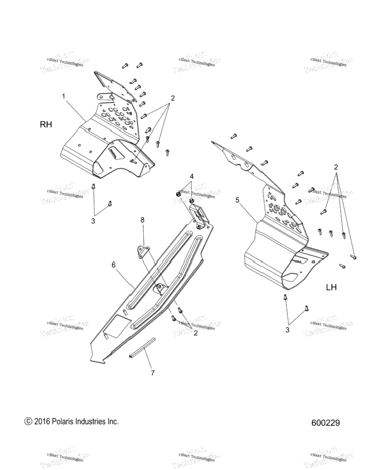 Chassis, Clutch Guard & Footrests All Options