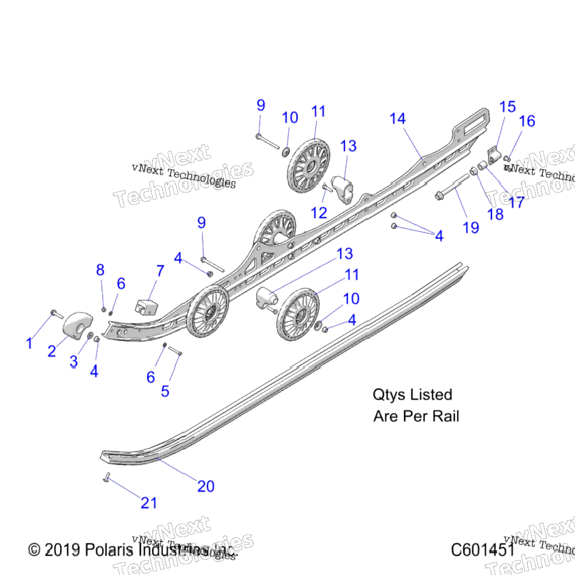 Suspension, Rail Asm. All Options