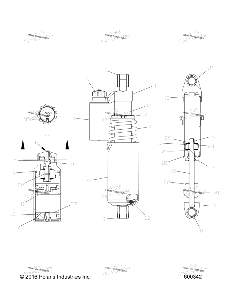 Suspension, Shock, Front Track (600342)