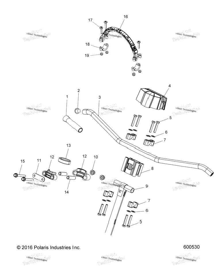 Steering, Upper & Handlebar Asm