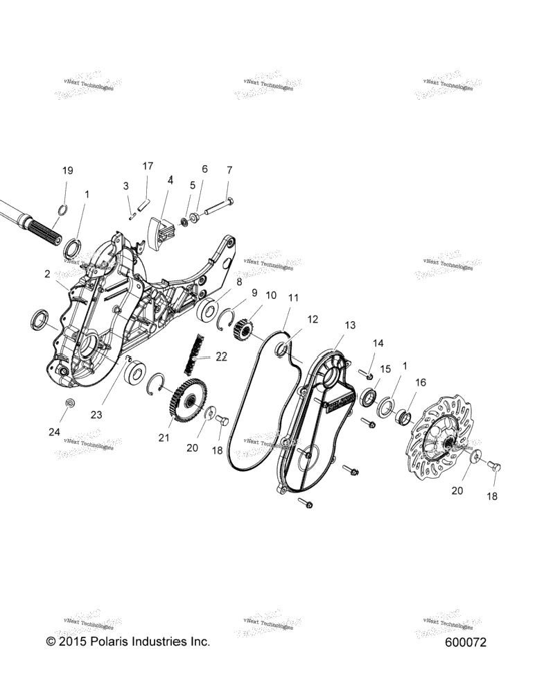 Drive Train, Chaincase S21efm8rc Chaincase W3 Inch Track