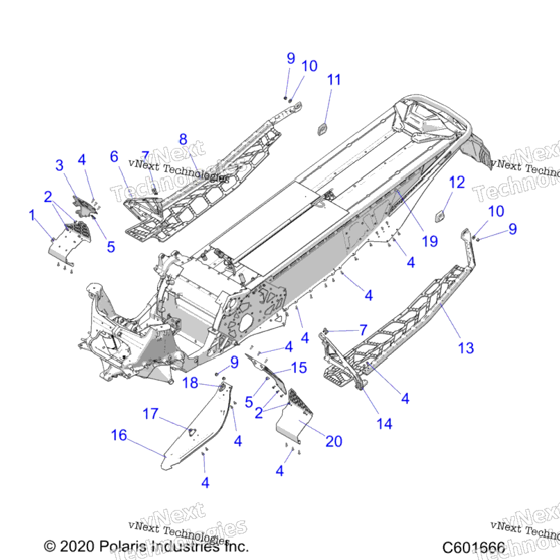 Chassis, Clutch Guard, Footrests, & Runningboards All Options