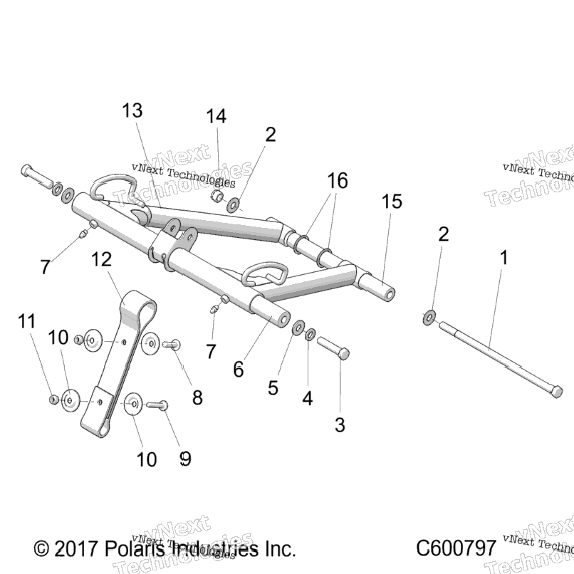 Suspension, Torque Arm, Front