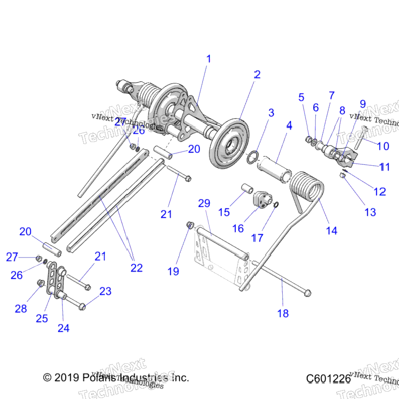 Suspension, Torque Arm, Rear