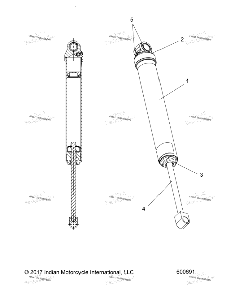 Suension, Shock, Rear Track S20fjb8 All Options (600691C)