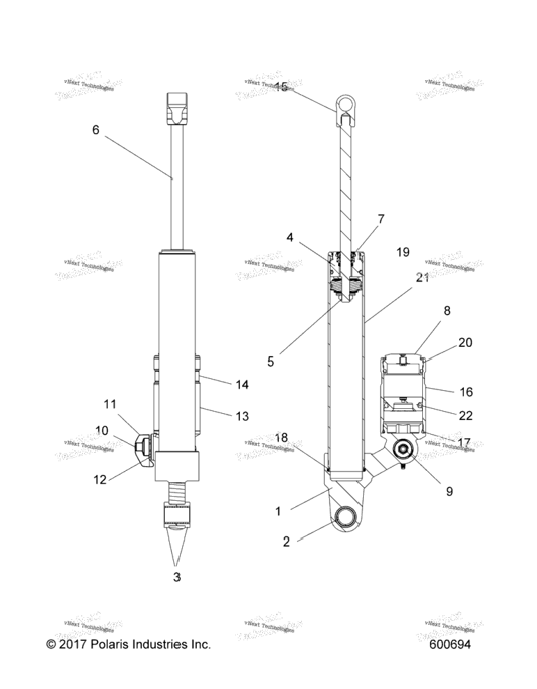 Suspension, Shock, Rear Track S20fje8Fjp8 All Options (600694C)