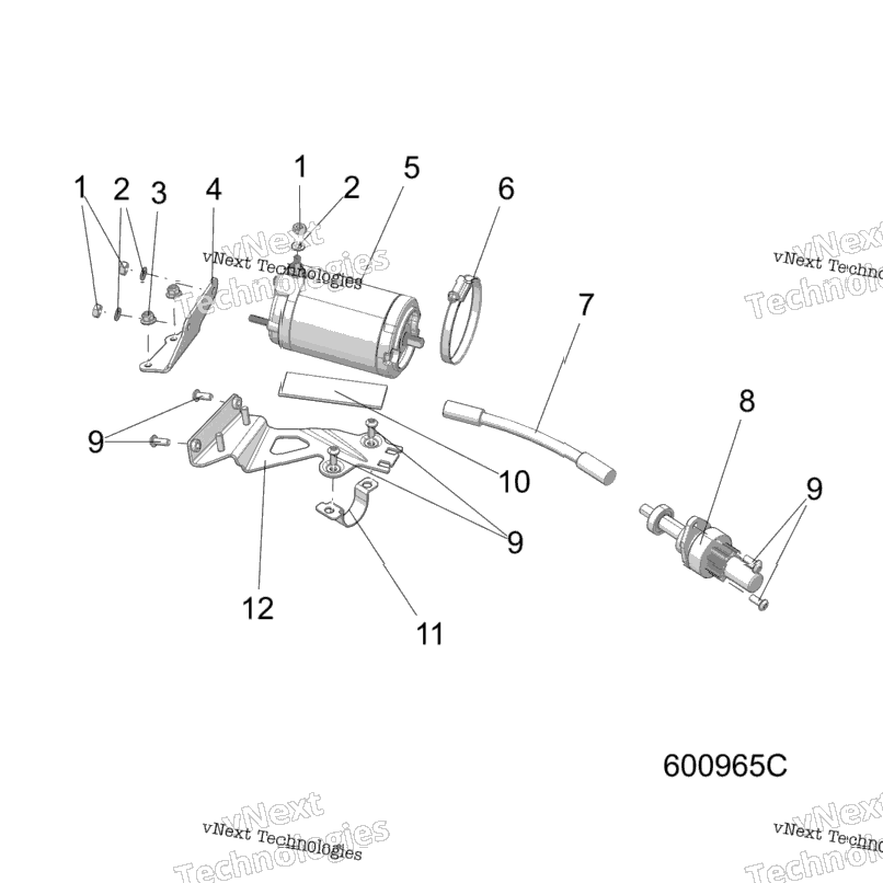 Engine, Starter Motor Elect. Start Opton