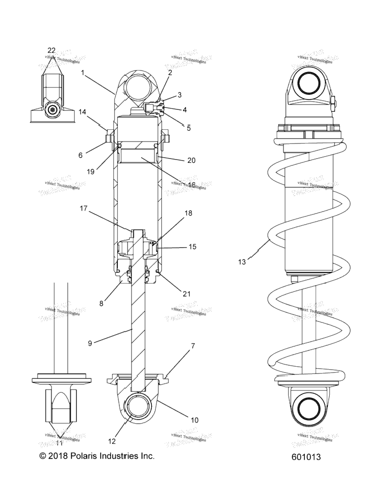 Suspension, Shock, Front Track (601013) #2