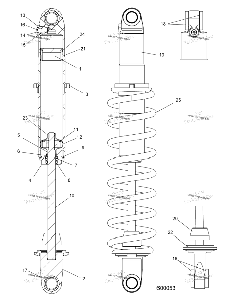 Suspension, Shock, Rear Track (600053)