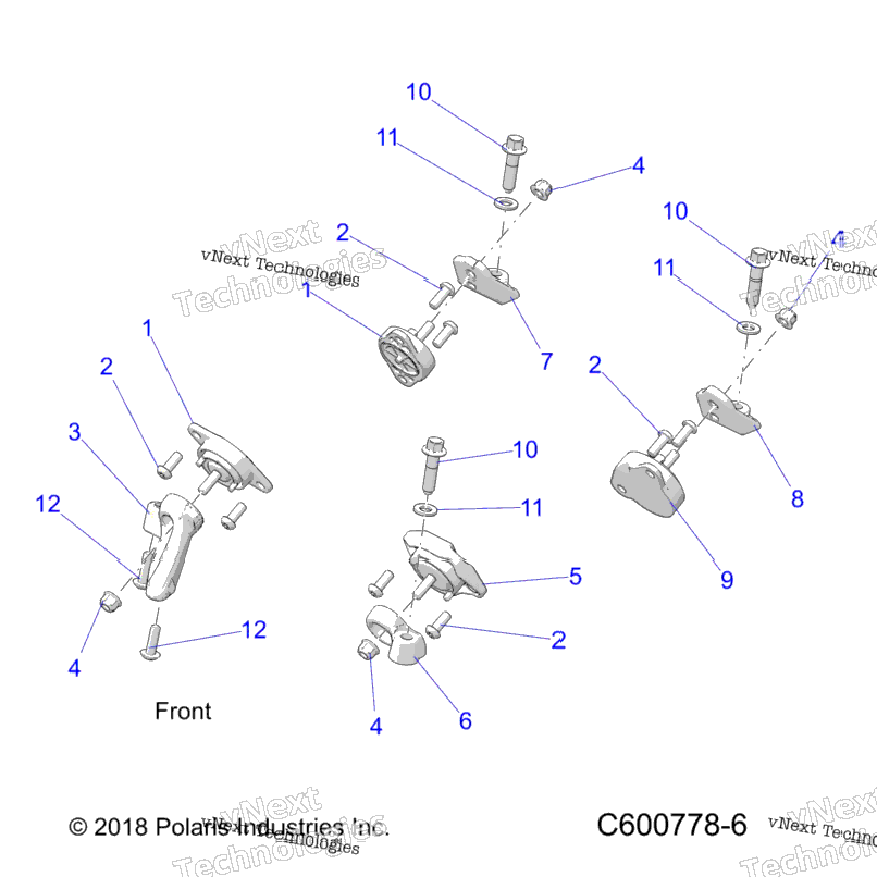 Engine, Mounting All Options