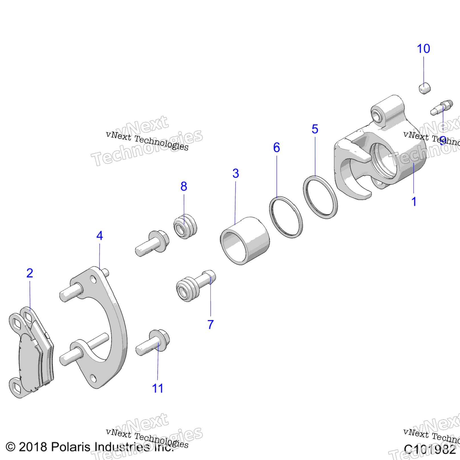 Brakes, Rear Caliper From 8232021