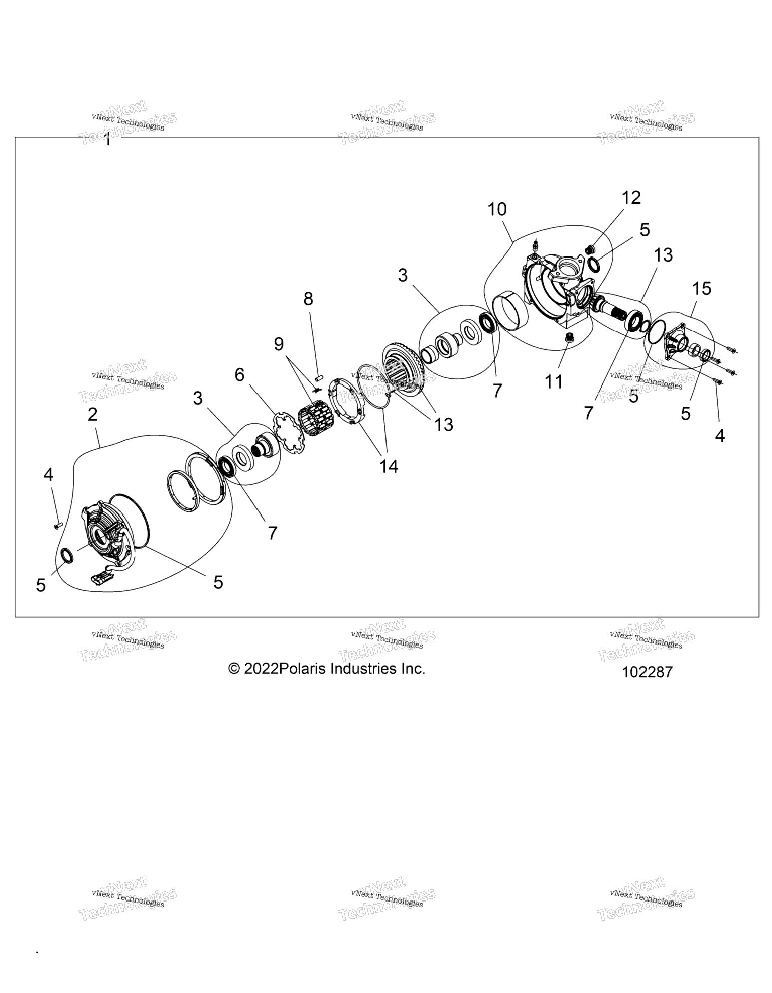 Drive Train, Front Gearcase Internals