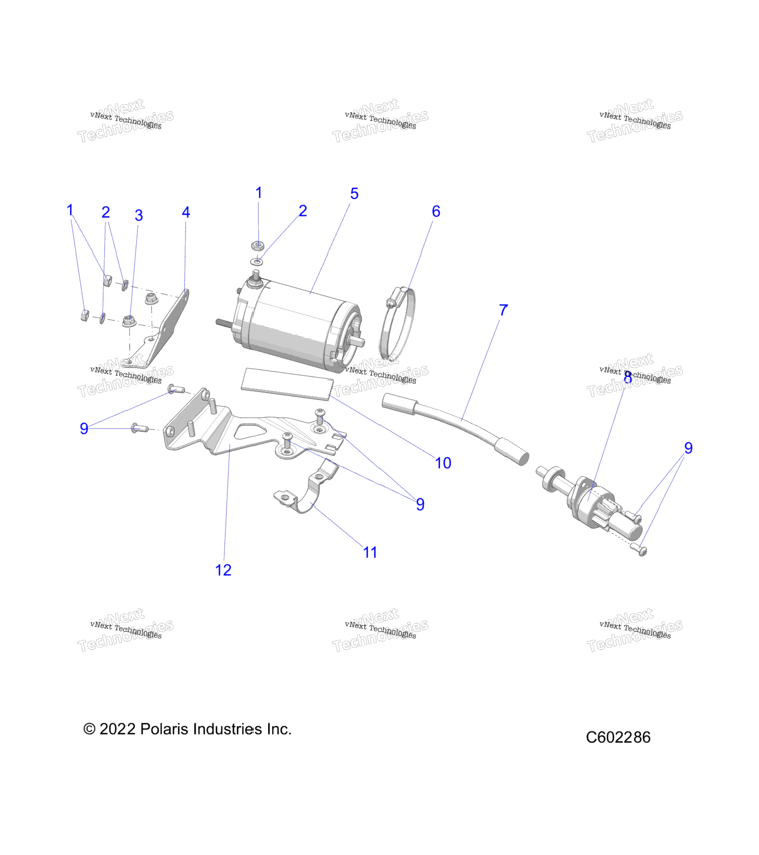 Engine, Starter Motor Elect. Start Opton