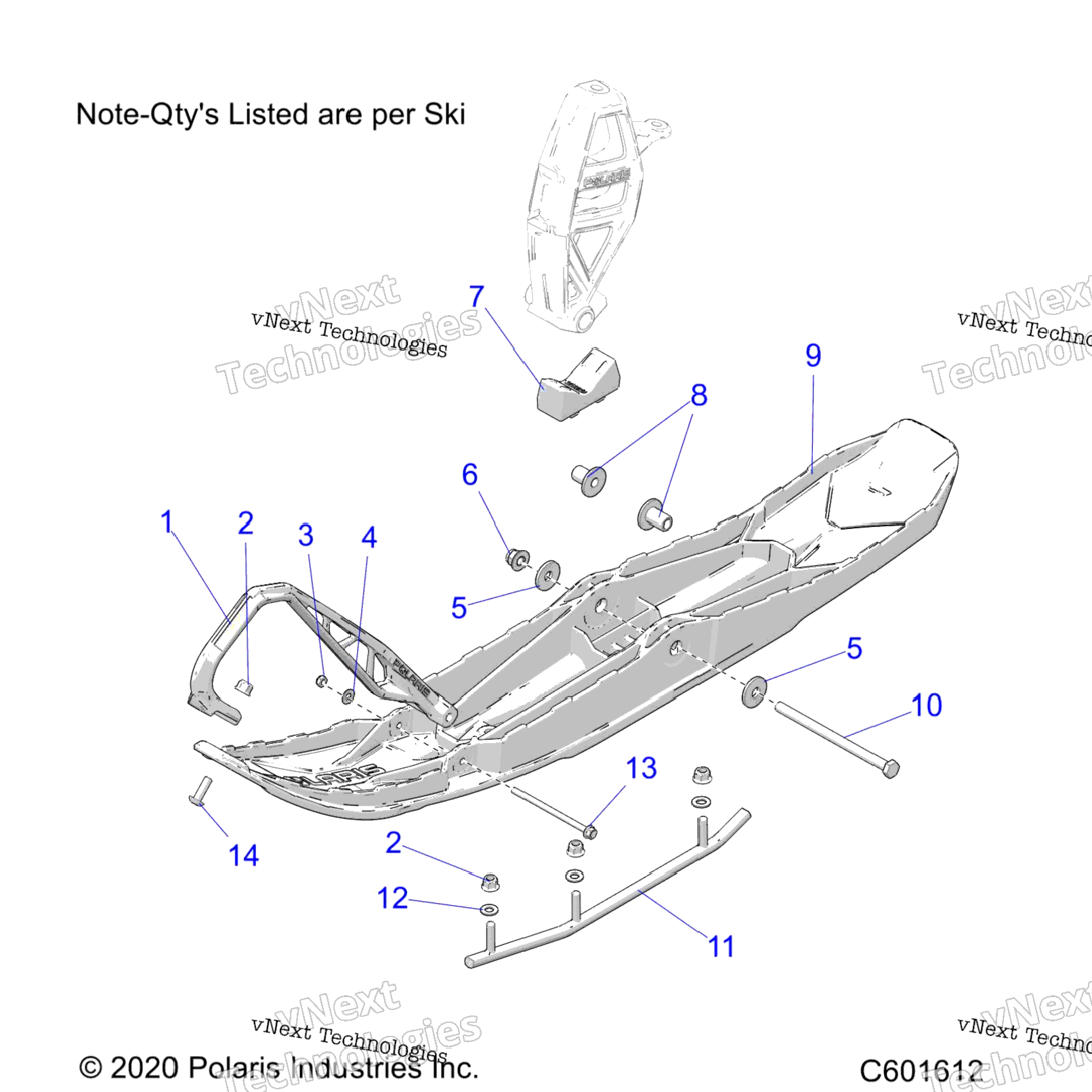 Steering, Ski Asm