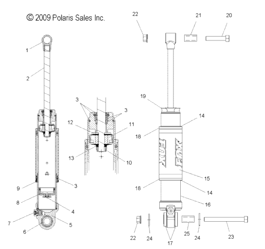 Suspension, Shock, Rear Track (7043177) (49Snowshockrear7043177lx)