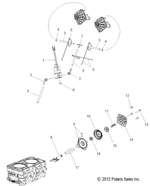 Engine, Exhaust Valves & Solenoid