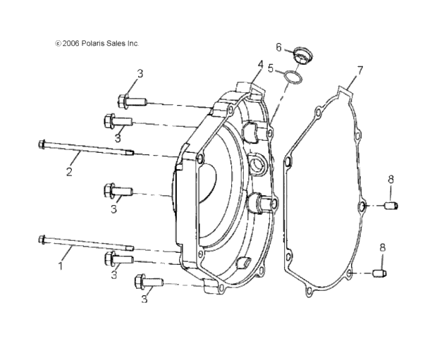 Engine, Crankcase Cover, Rh