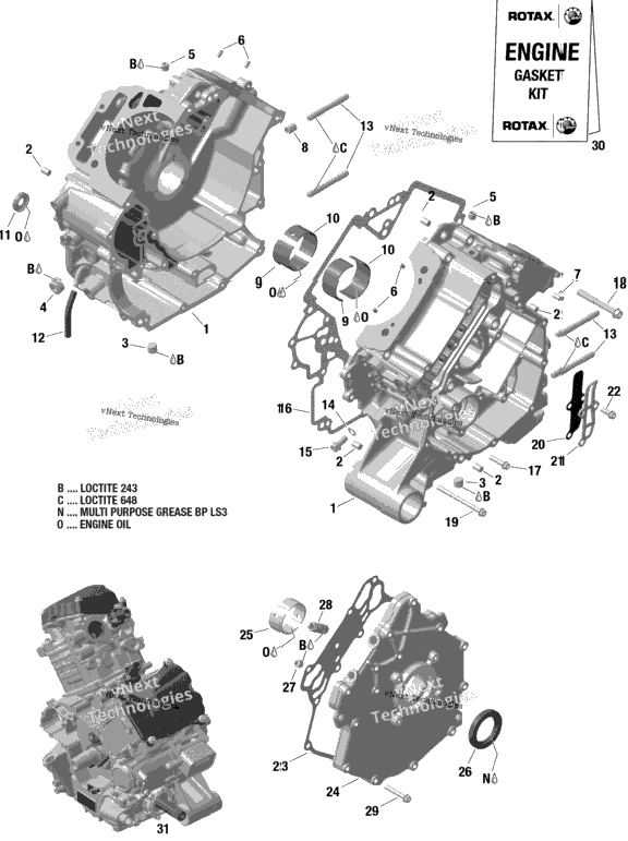 Rotax - Crankcase - 349