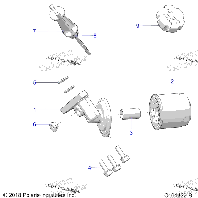 Engine, Oil Filter & Dipstick