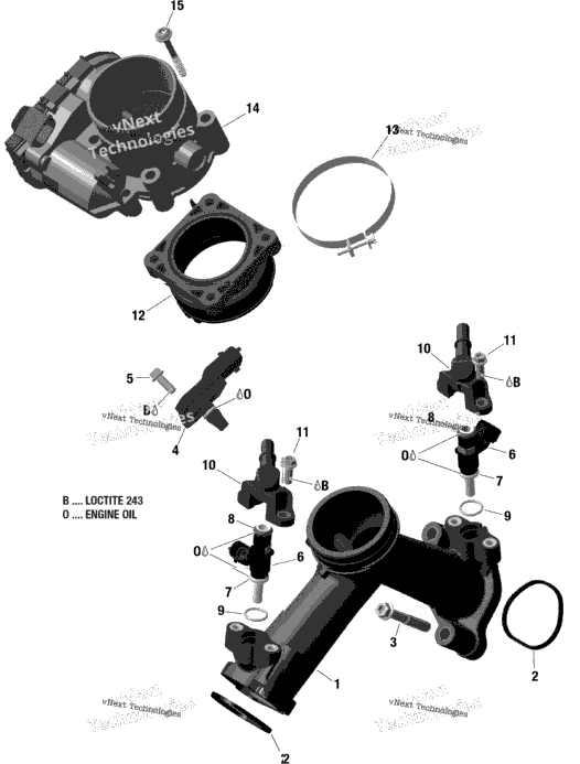 Rotax - Air Intake Manifold And Throttle Body