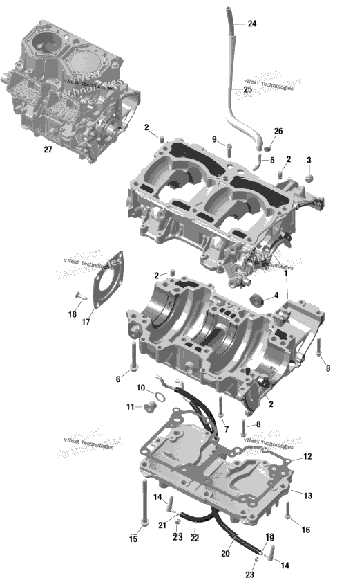 Engine - Crankcase - 850 E-Tec