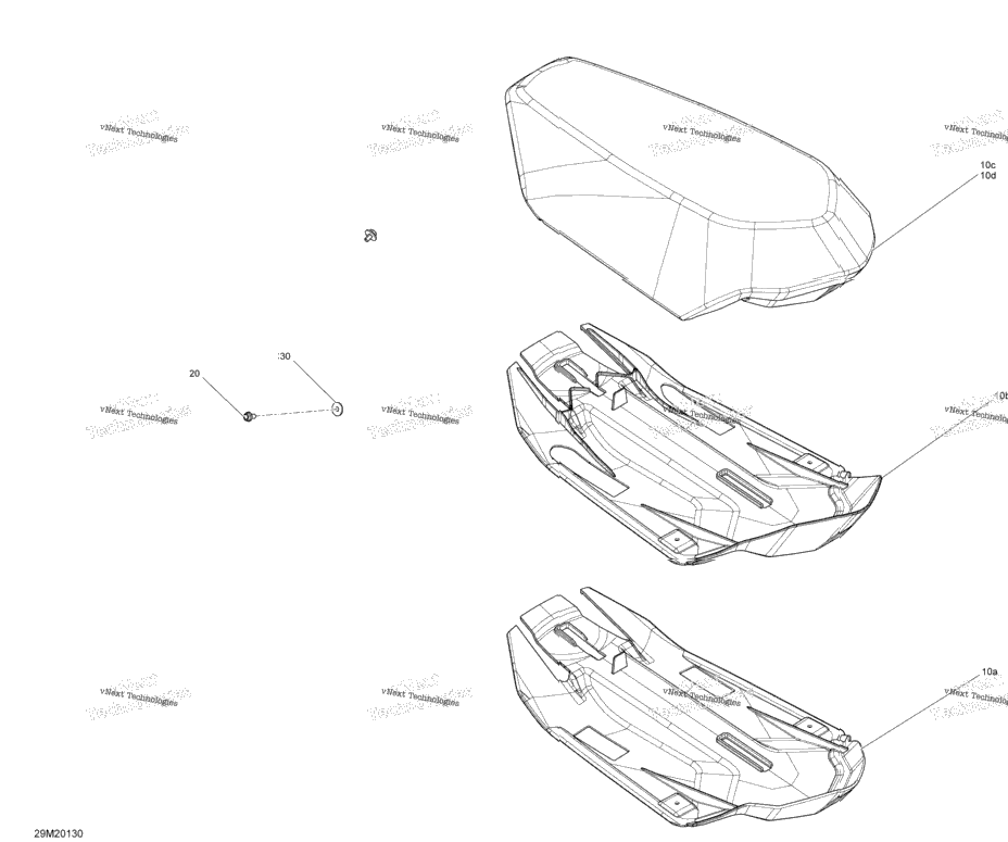 Seat - Main Section - Red-White Model