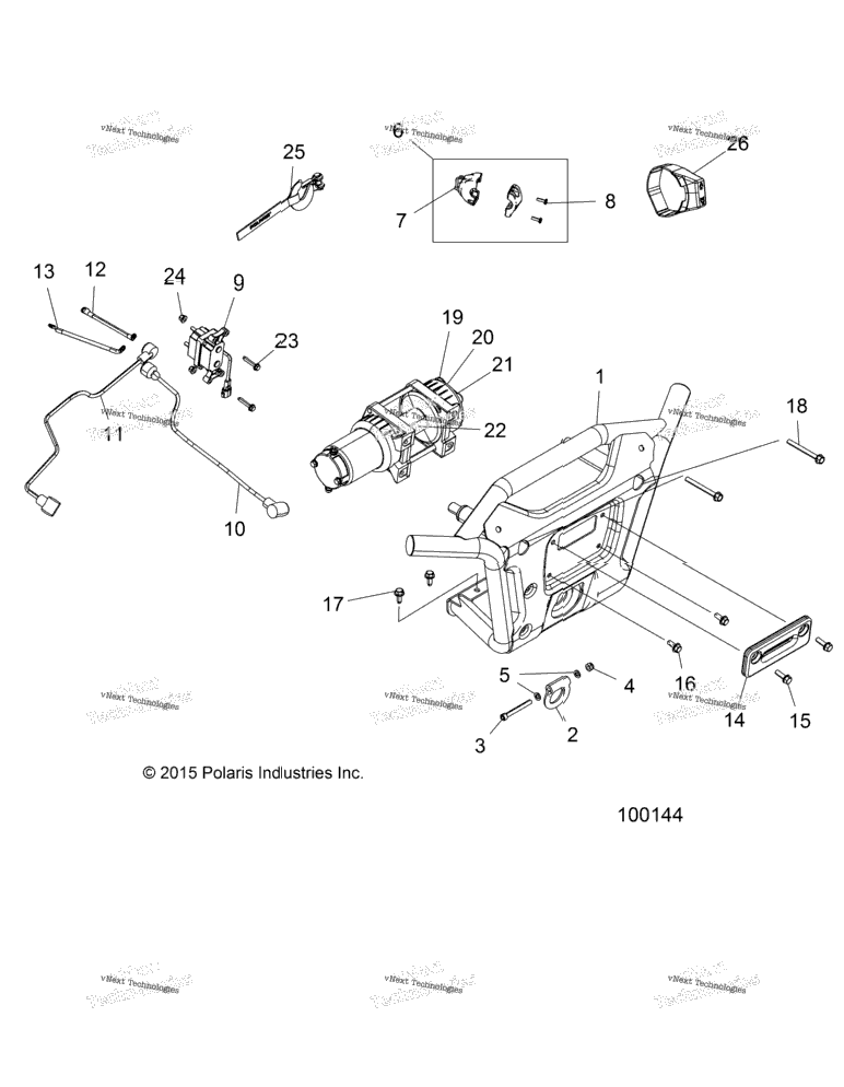 Body, Front Bumper Winch & Mounting