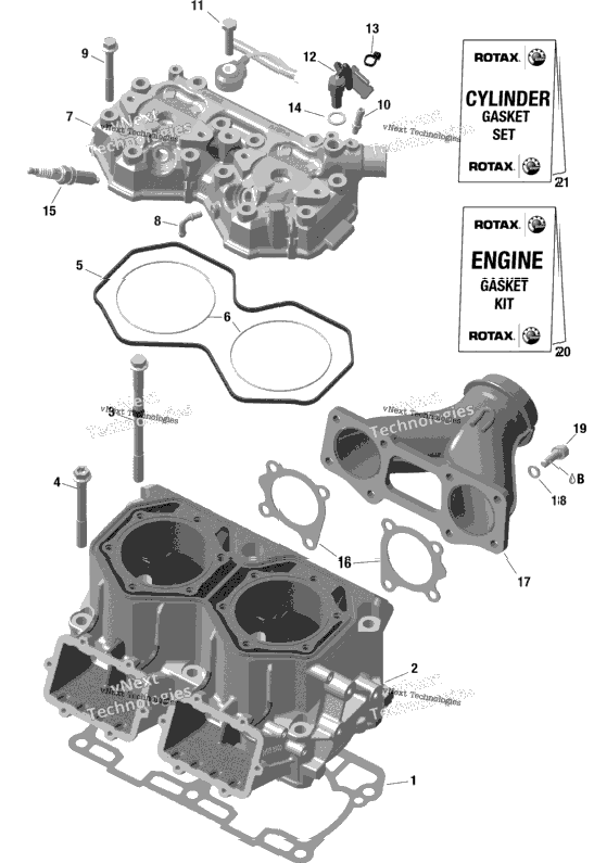 Engine - Cylinder And Cylinder Head - 850 E-Tec