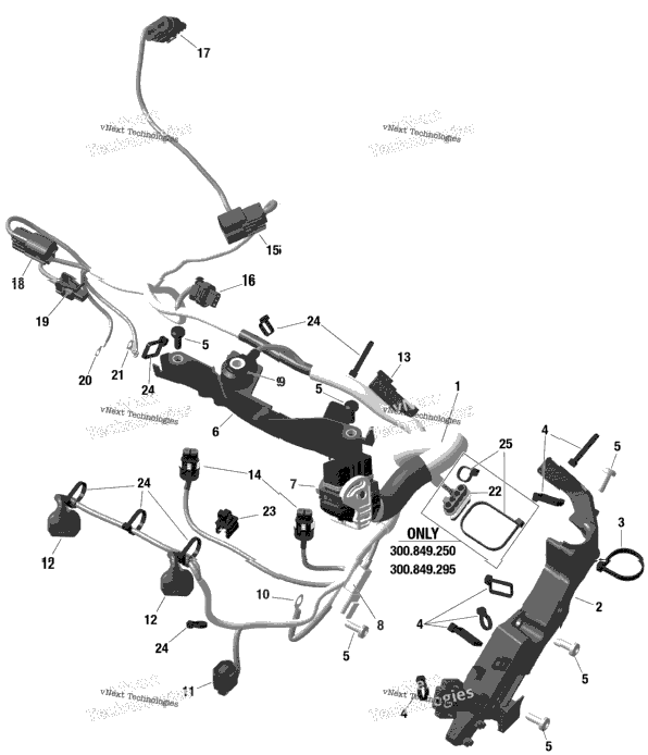 Electric - Engine Harness - 850 E-Tec