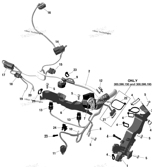 Electric - Engine Harness - 600R E-Tec