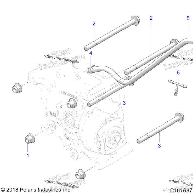 Drive Train, Gearcase Mounting, Rear