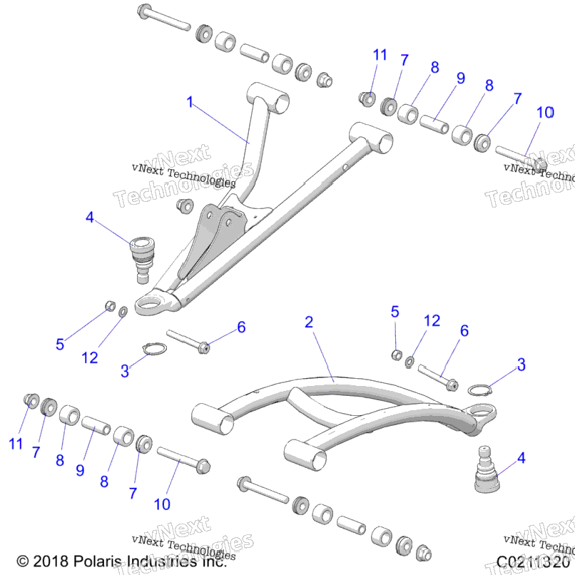 Suspension, Front Aarms