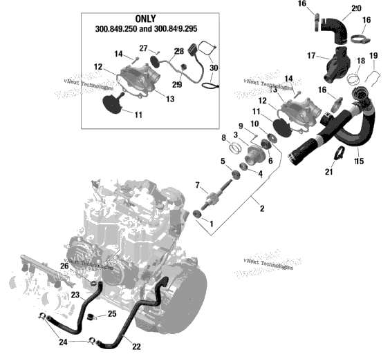 Engine - Cooling - 850 E-Tec