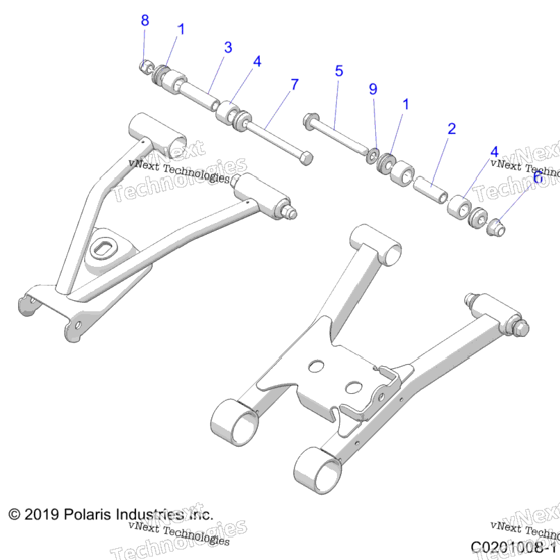 Suspension, Rear Aarm Mounting & Bushings (C02010081]