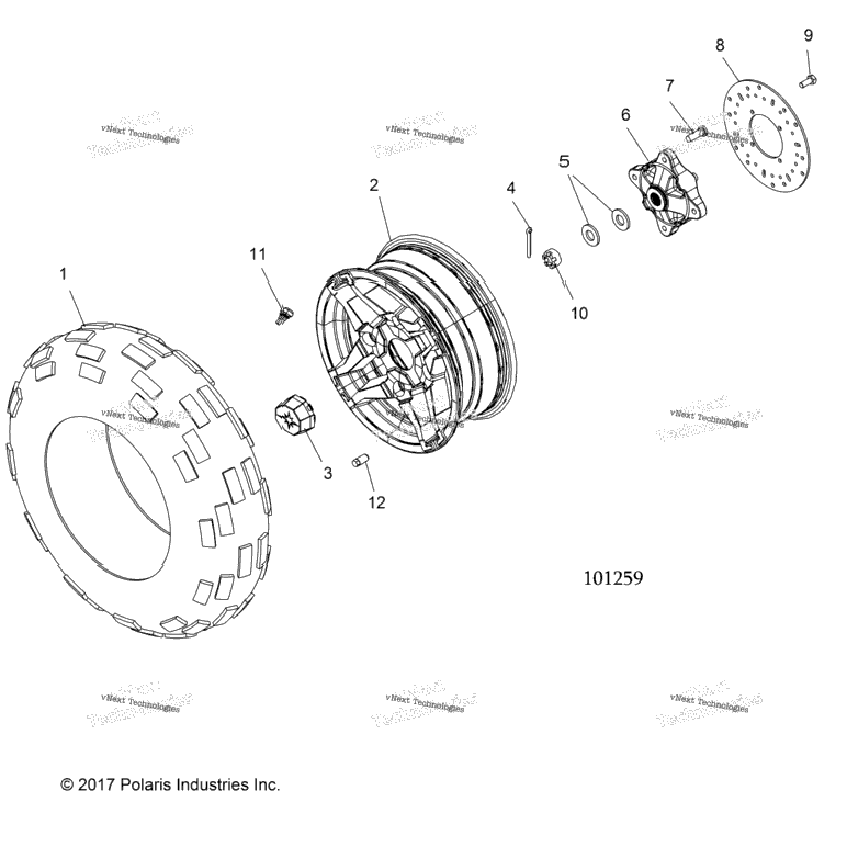 Wheels, Front Tire & Brake Disc