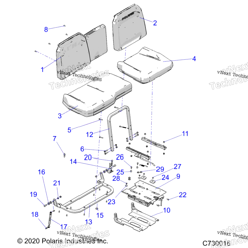 Body, Seat Asm. And Slider R21tas99caCk