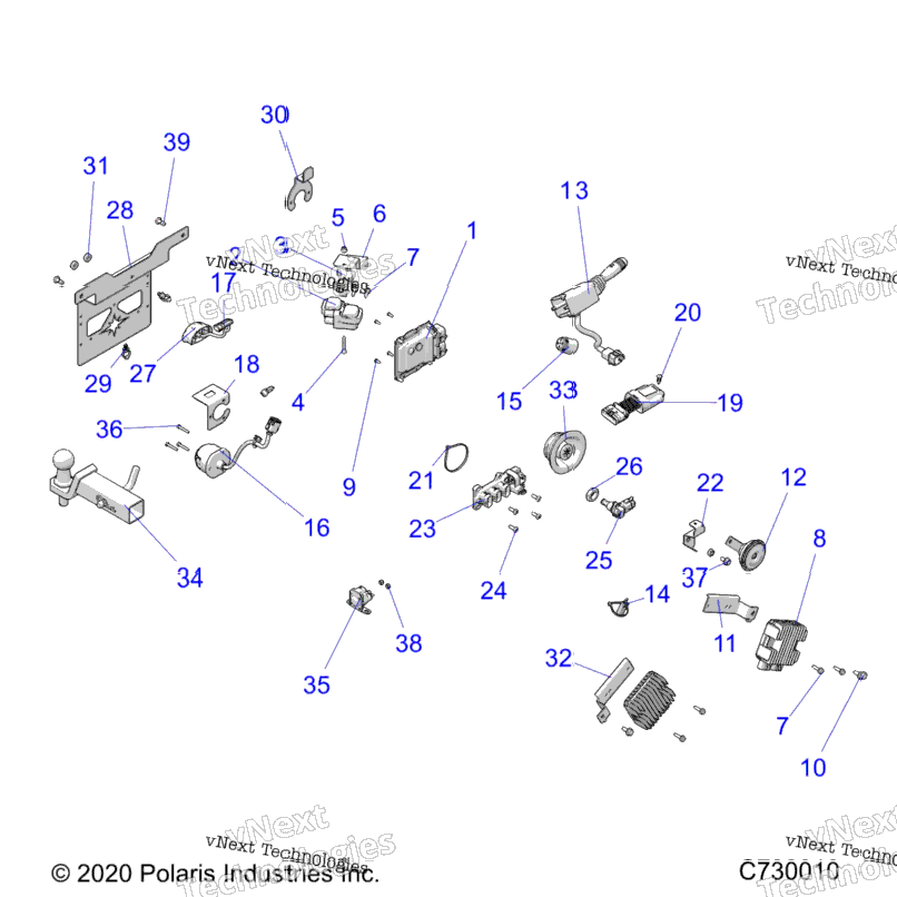 Electrical, Components, License Plate And Hitch