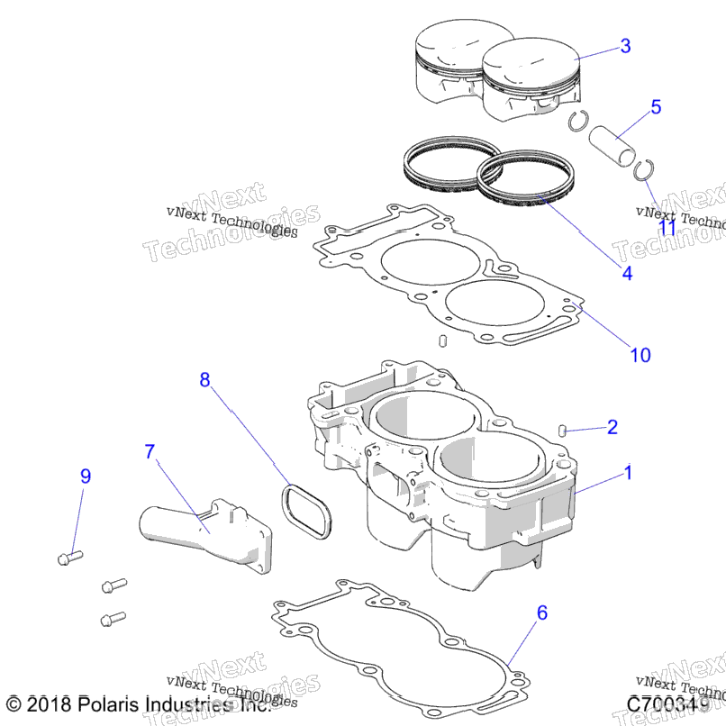 Engine, Cylinder And Piston