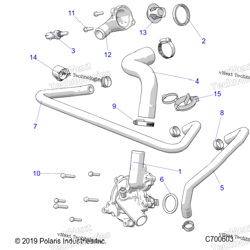 Engine, Waterpump And Bypass