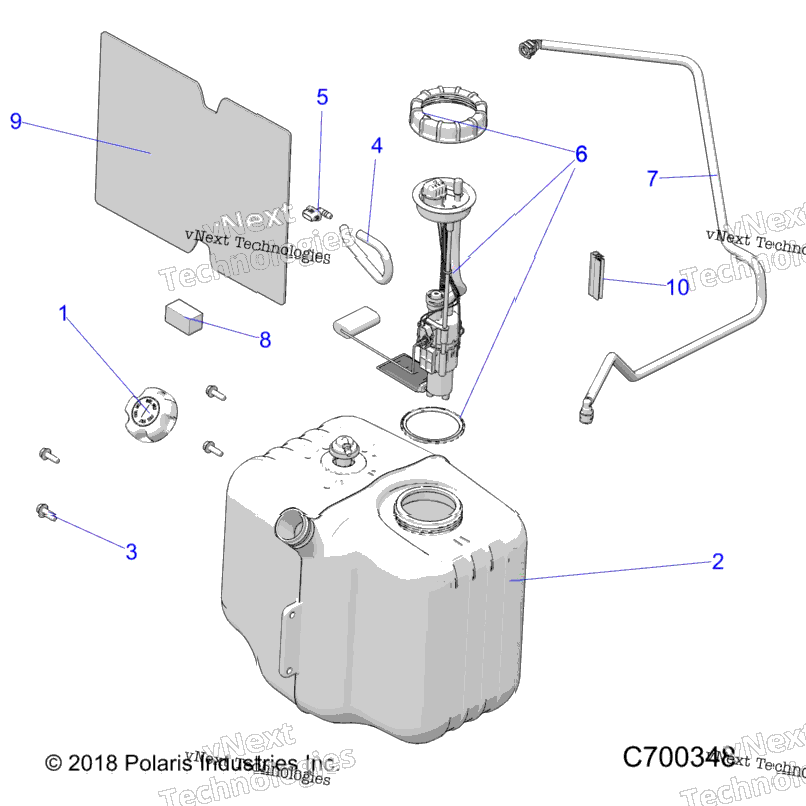 Body, Fuel Tank Asm. C700348)