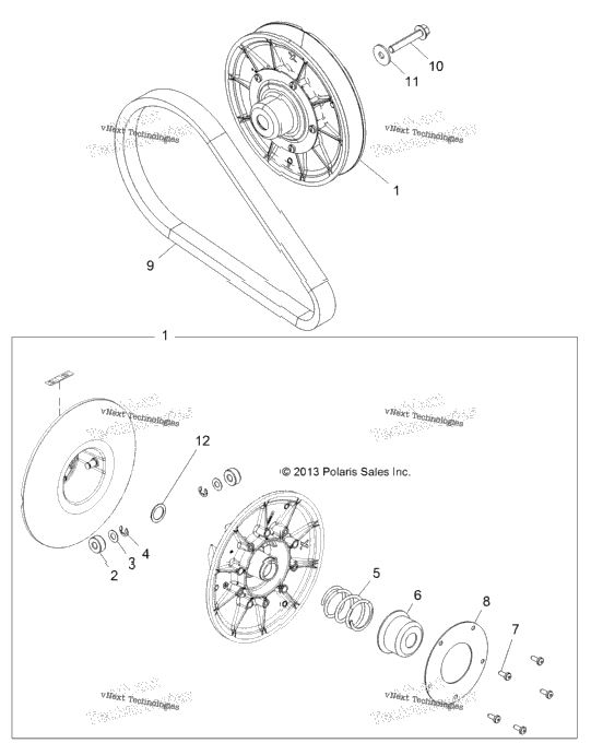 Drive Train, Secondary Clutch