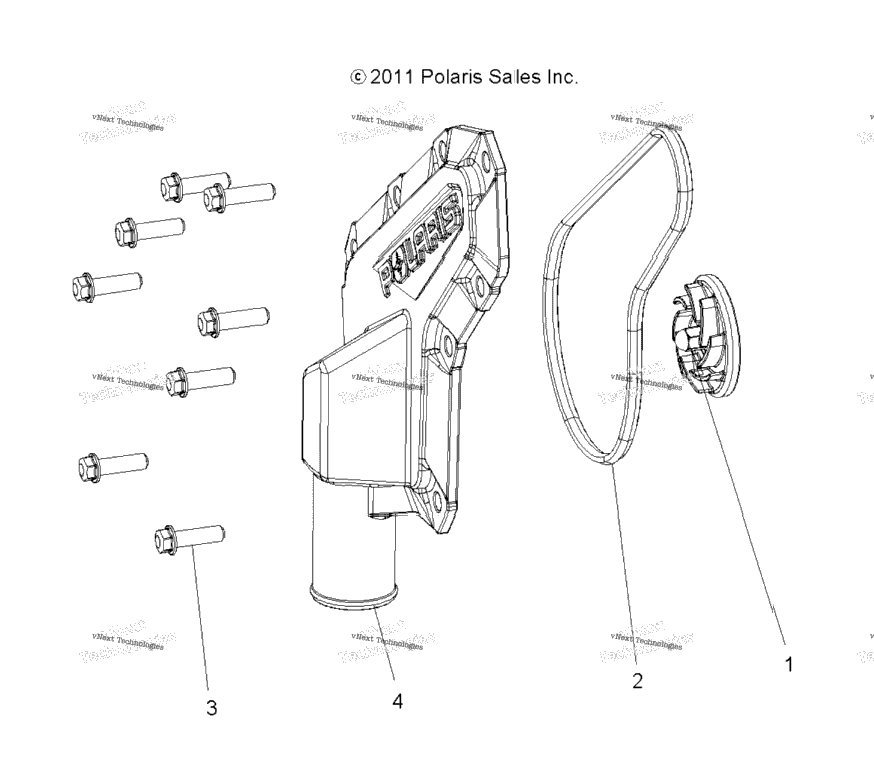 Engine, Waterpump Impeller & Cover