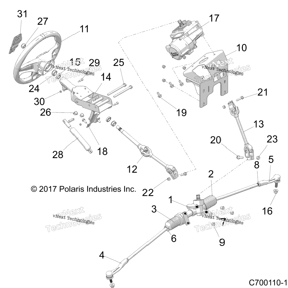 Steering, Power Steering Asm