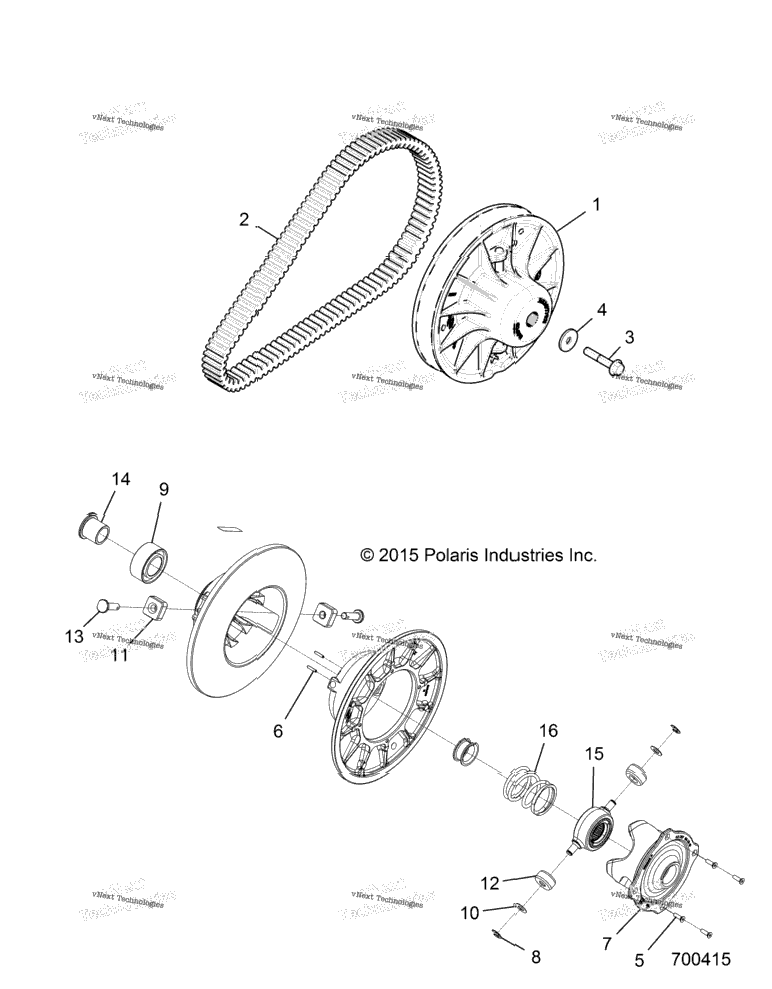 Drive Train, Secondary Clutch