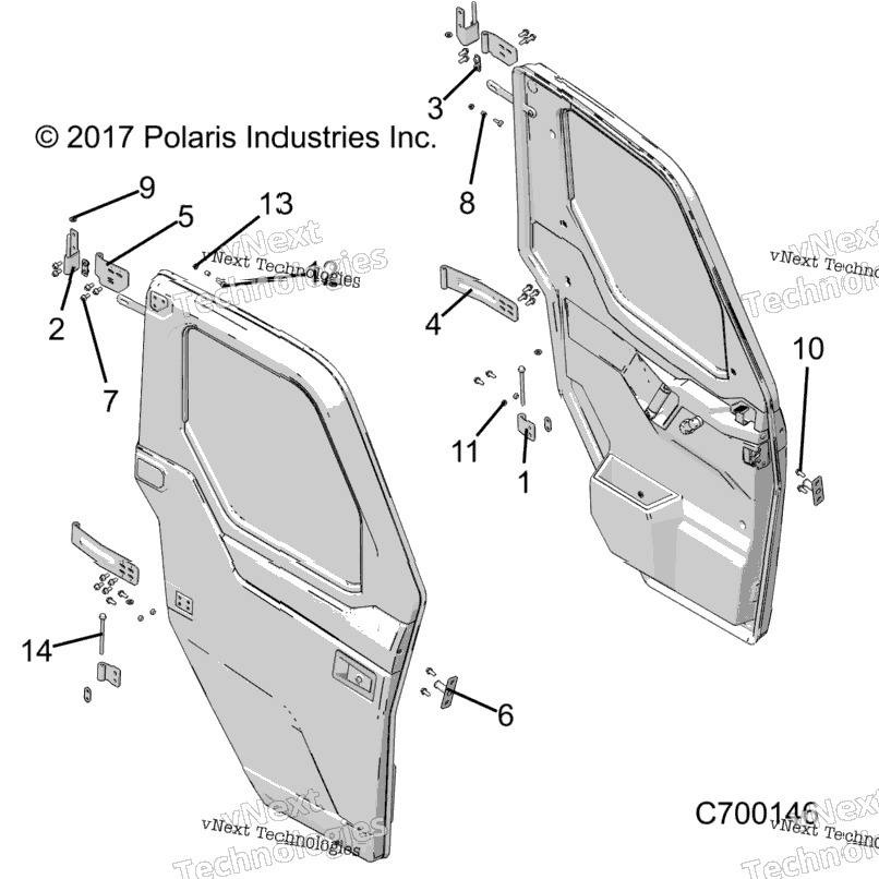 Body, Door, Front, Full, Mounting