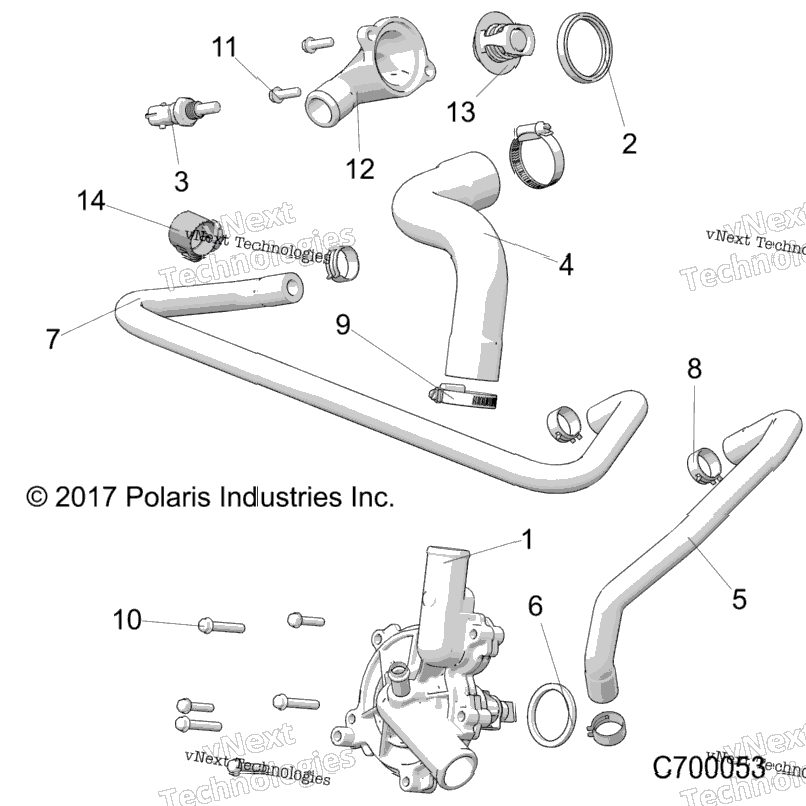 Engine, Waterpump And Bypass