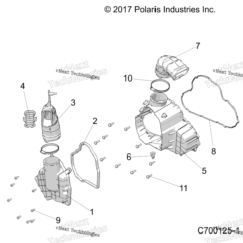 Engine, Alternator Cover Hvac